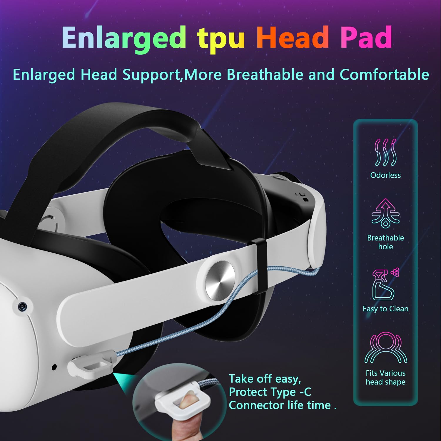 10000mAh Oculus Quest 2 Head Strap ✨ RGB Lights & Fast Charging 💥 Elite Strap Replacement + 8H Playtime 🌟 Zero-Pressure Comfort Fit 🔥 #VRHacks #OculusQuest2 10000mAh Oculus Quest 2 Head Strap ✨ RGB Lights & Fast Charging 💥 Elite Strap Replacement + 8H Playtime 🌟 Zero-Pressure Comfort Fit 🔥 #VRHacks #OculusQuest2